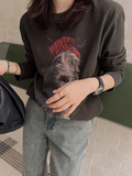 10.11 New products first add cool dog T -shirt 230g wipe all cotton casual shoulder -shoulder bottom shirt female