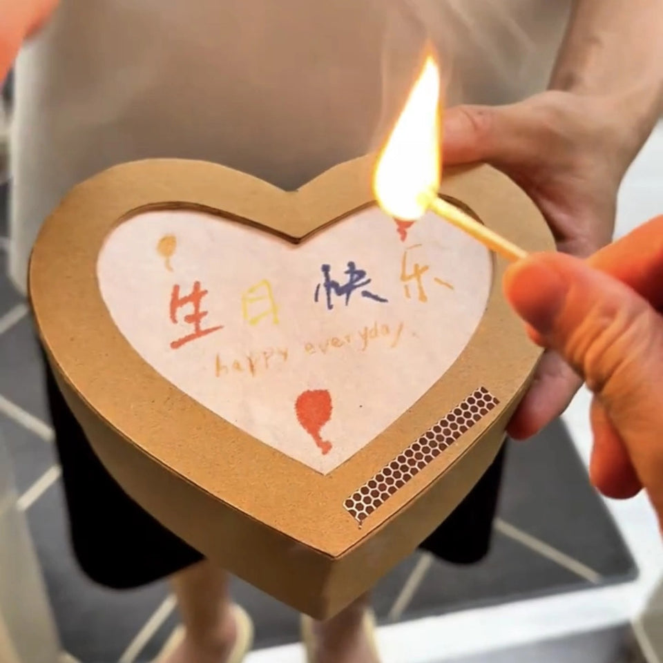 New flame greeting card custom surprise box creative three-dimensional gift box high-value burning envelope material package