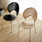 Nordic dining chair solid wood home coffee chair backbone retro dining table and chair simple negotiation casual shell chair wholesale