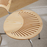 Nordic dining chair solid wood home coffee chair backbone retro dining table and chair simple negotiation casual shell chair wholesale