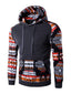 Men Geometric Print Hoodie