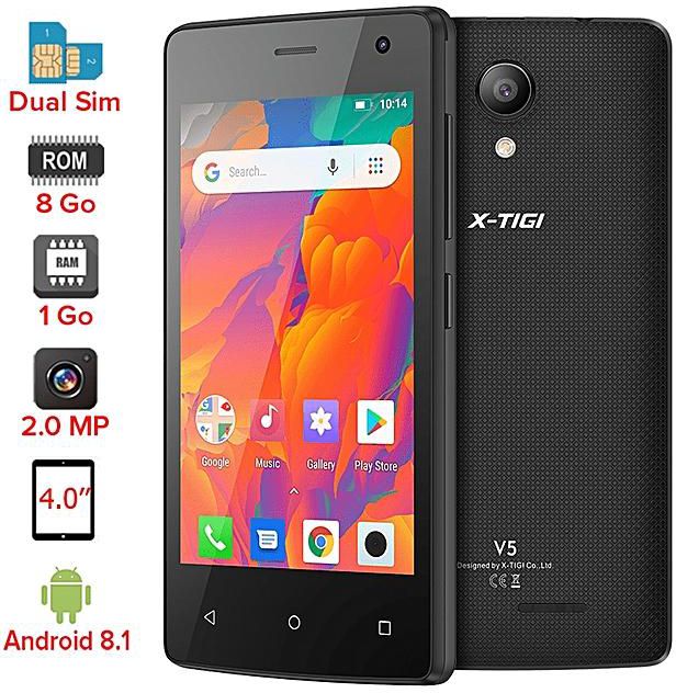X-TIGI V5 4.0" Dual SIM Android 8.1 ROM 8GB/RAM 1GB -Black