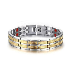 Tourmaline Titanium  Health  Steel Magnetic Therapy Energy Bracelet