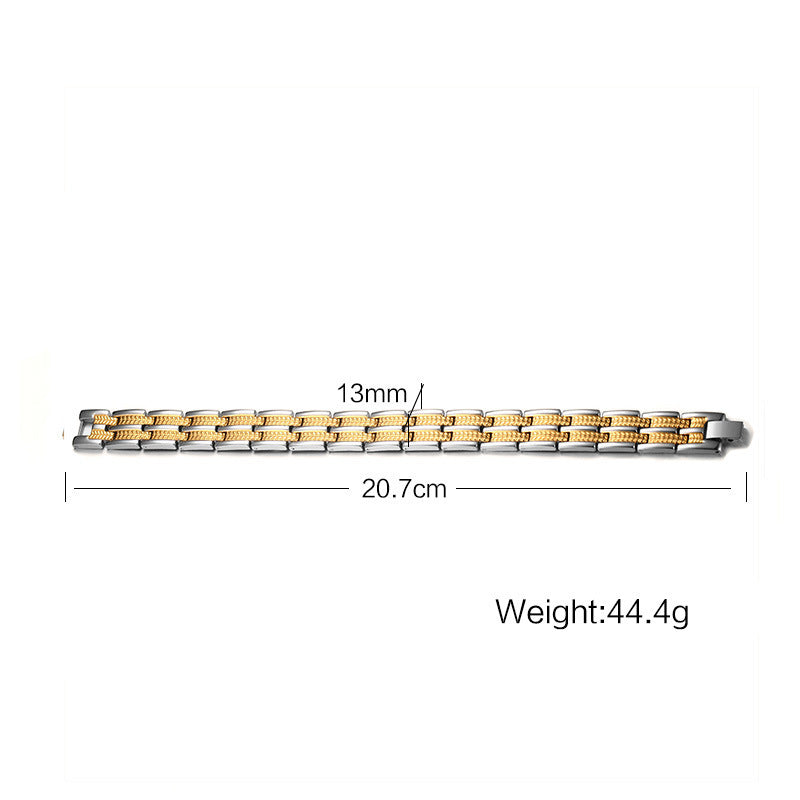 Tourmaline Titanium  Health  Steel Magnetic Therapy Energy Bracelet