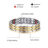 Tourmaline Titanium  Health  Steel Magnetic Therapy Energy Bracelet