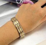 Tourmaline Titanium  Health  Steel Magnetic Therapy Energy Bracelet